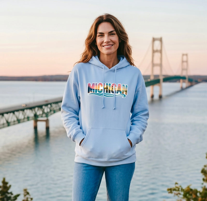 "True Michigan "Relaxed Fit Classic Unisex Hoodie