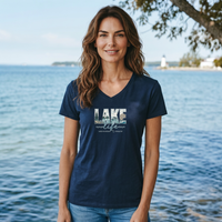 "Lake Life Unsalted"Women's V-Neck