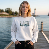 "Lake Life Unsalted"Relaxed Fit Classic Crew Unisex Sweatshirt