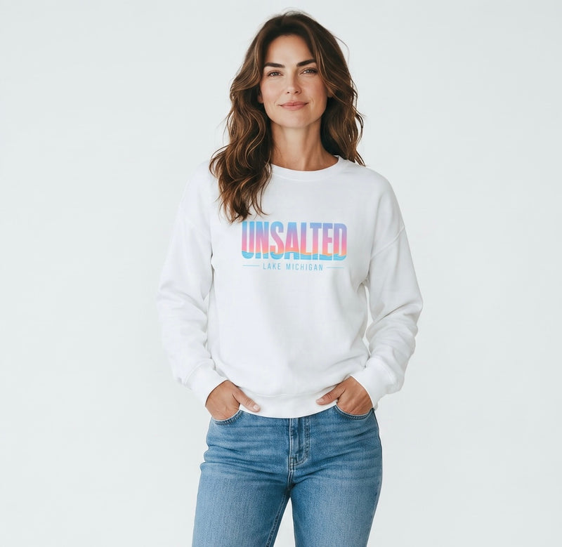 "Summer Unsalted"Relaxed Fit Classic Crew Unisex Sweatshirt