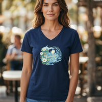 "Michigan In Bloom"Women's V-Neck