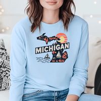 "Michigan Summer"Relaxed Fit Long Sleeve Unisex T-Shirt