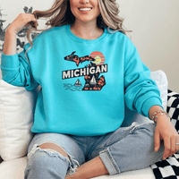 "Michigan Summer"Relaxed Fit Classic Crew Unisex Sweatshirt