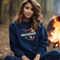 "Michigan Summer"Relaxed Fit Classic Crew Unisex Sweatshirt