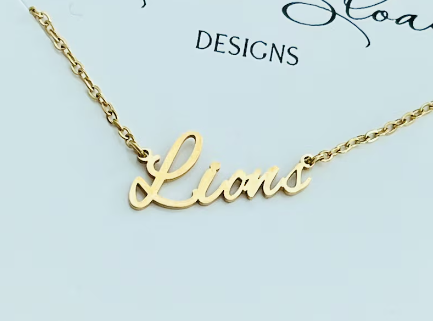 Lions Gameday Gold Necklace