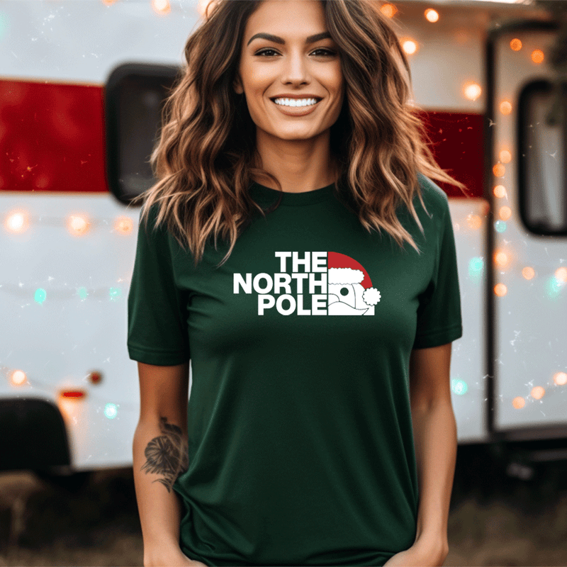 "The North Pole"Relaxed Fit Crew Unisex T-Shirt