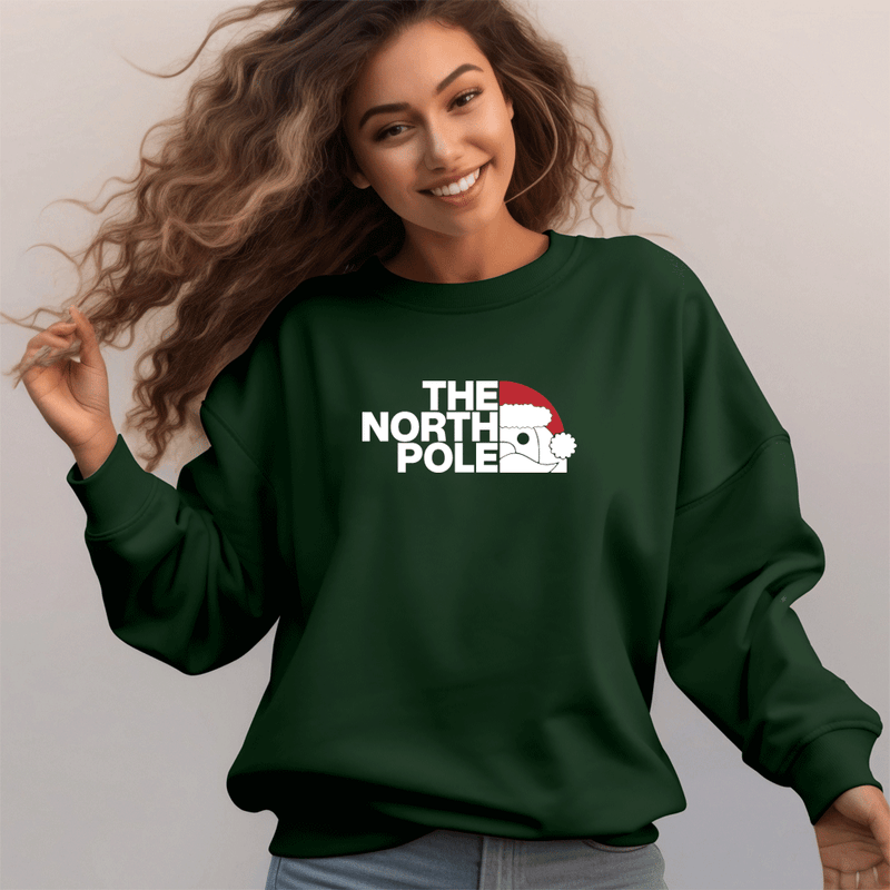 "The North Pole"Relaxed Fit Classic Crew Unisex Sweatshirt