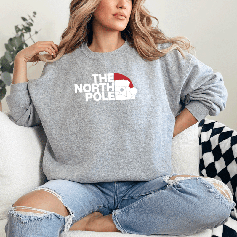 "The North Pole"Relaxed Fit Classic Crew Unisex Sweatshirt