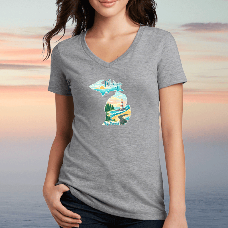 "MI Up North"Women's V-Neck