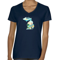 "MI Up North"Women's V-Neck