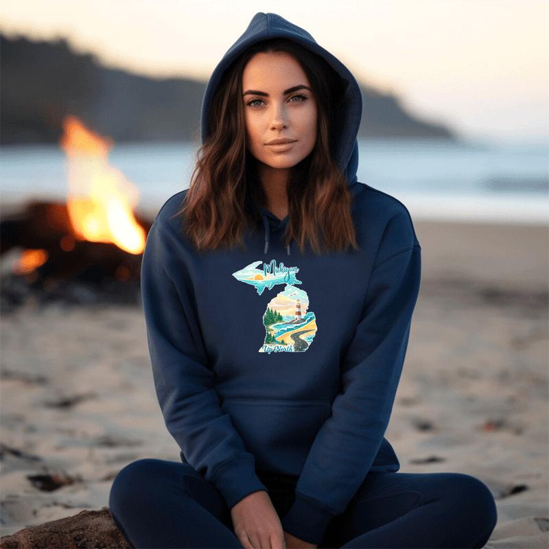 "Up North Escape"Relaxed Fit Classic Unisex Hoodie