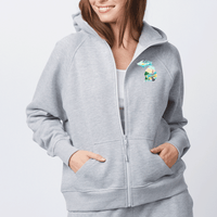 "Up North Escape"Women's Relaxed Full Zip Hoodie