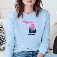 "MI Up North"Relaxed Fit Long Sleeve Unisex T-Shirt