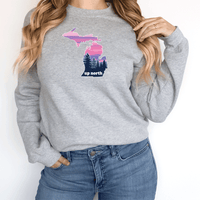 "MI Up North"Relaxed Fit Long Sleeve Unisex T-Shirt