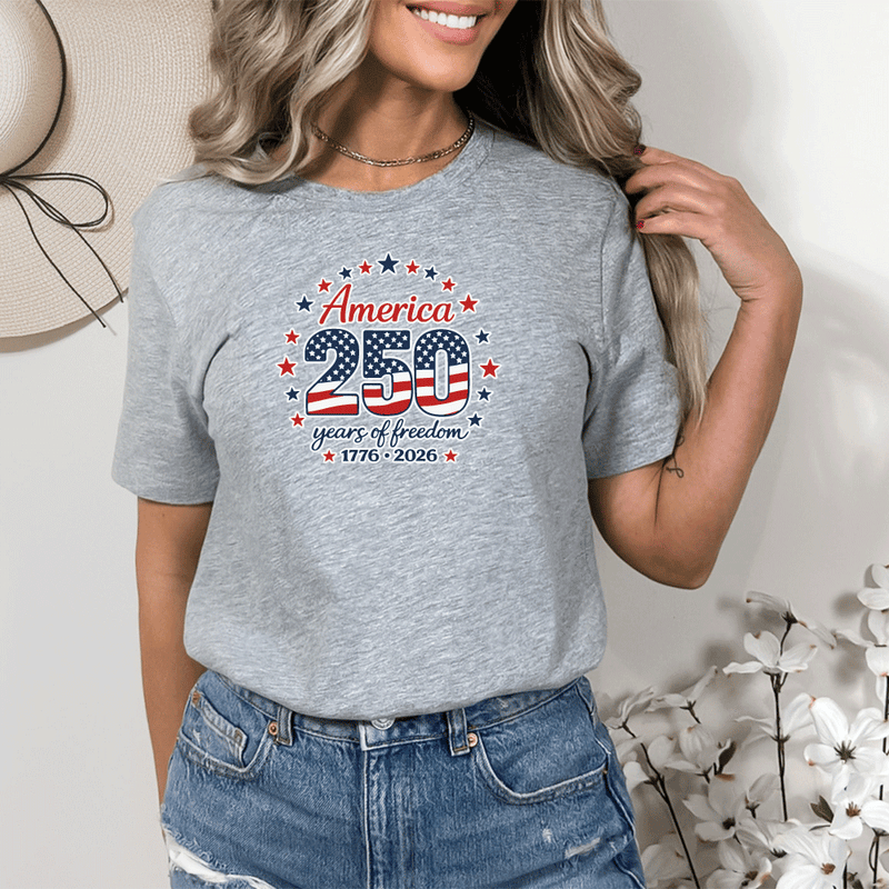 "America 250 Years"Relaxed Fit Crew Unisex T-Shirt