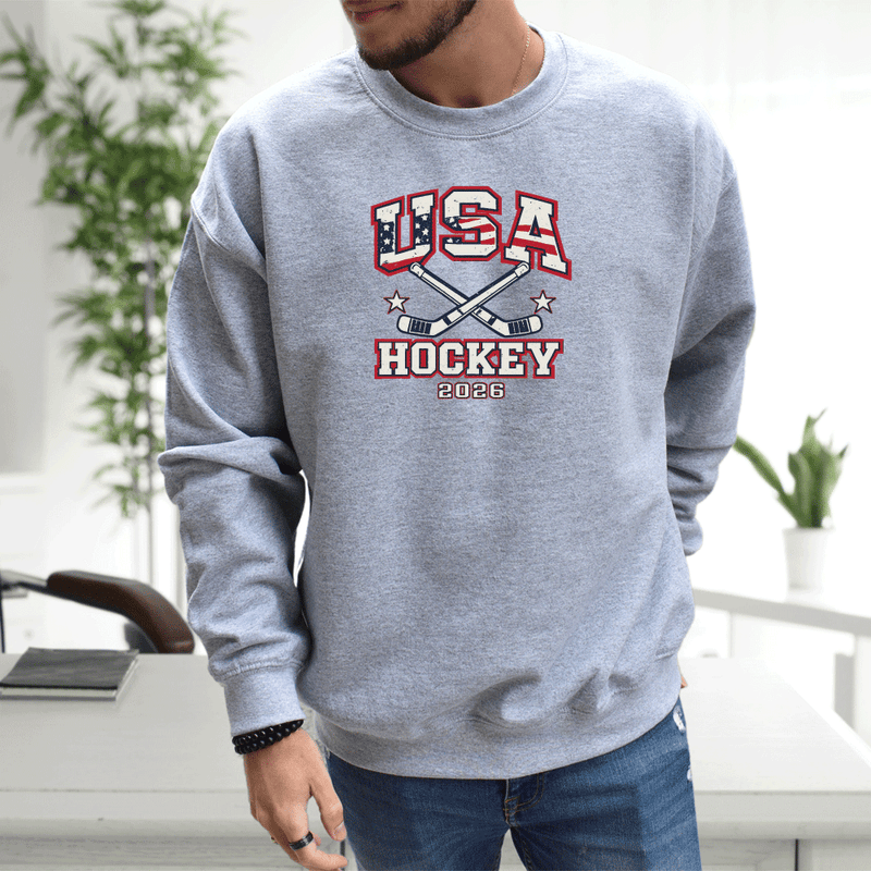 "USA Hockey"Men's Classic Crew Sweatshirt