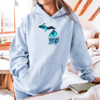 "Winter Michigan Vista"Relaxed Fit Classic Unisex Hoodie