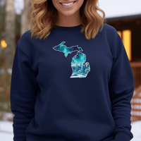 "Winter Michigan Vista"Relaxed Fit Classic Crew Unisex Sweatshirt
