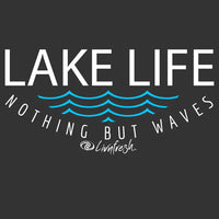 "Lake Life WAVES"Relaxed Fit Bright Classic Hoodie