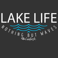 "Lake Life WAVES"Relaxed Fit Bright Classic Crew Sweatshirt