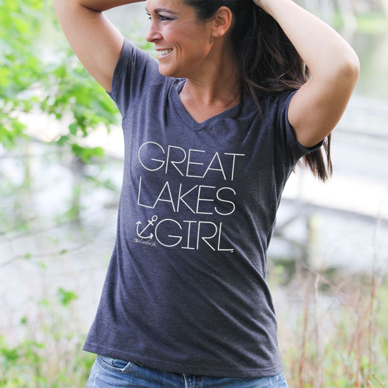 "Great Lakes Girl"Women's V-Neck CLEARANCE