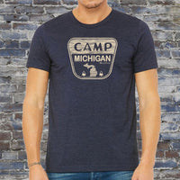 "Michigan Campground"Men's Crew T-Shirt CLEARANCE