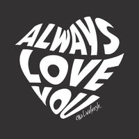 "Always Love"Relaxed Fit Stonewashed Long Sleeve T-Shirt