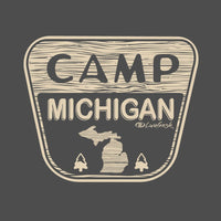 "Michigan Campground"Men's Crew T-Shirt CLEARANCE