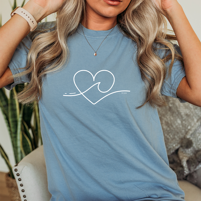 "Wave Of Love"Relaxed Fit Stonewashed Unisex T-Shirt