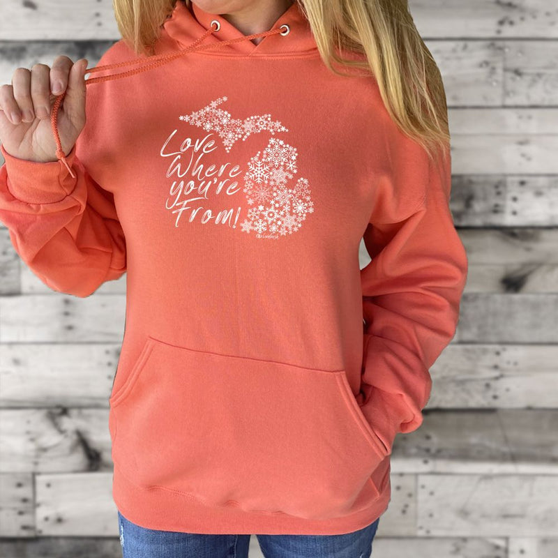 "Michigan Love Where You're From"Relaxed Fit Classic Unisex Hoodie