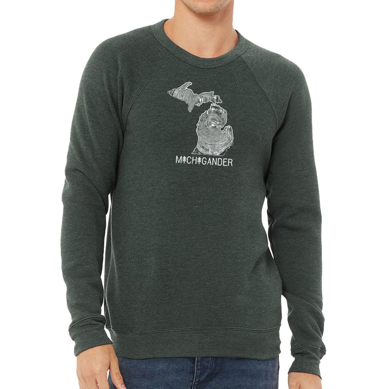 "Michigander To The Core"Men's Ultra Soft Pullover Crew CLEARANCE