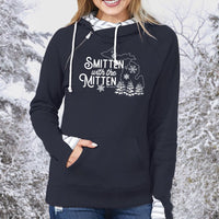 "Winter Smitten"Women's Striped Double Hood Pullover