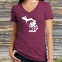 "Michigan Pop Bottle"Women's V-Neck