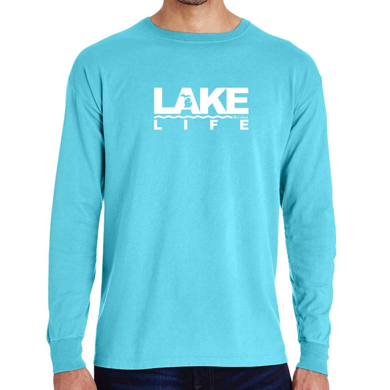 "Michigan Lake Life"Men's Stonewashed Long Sleeve T-Shirt