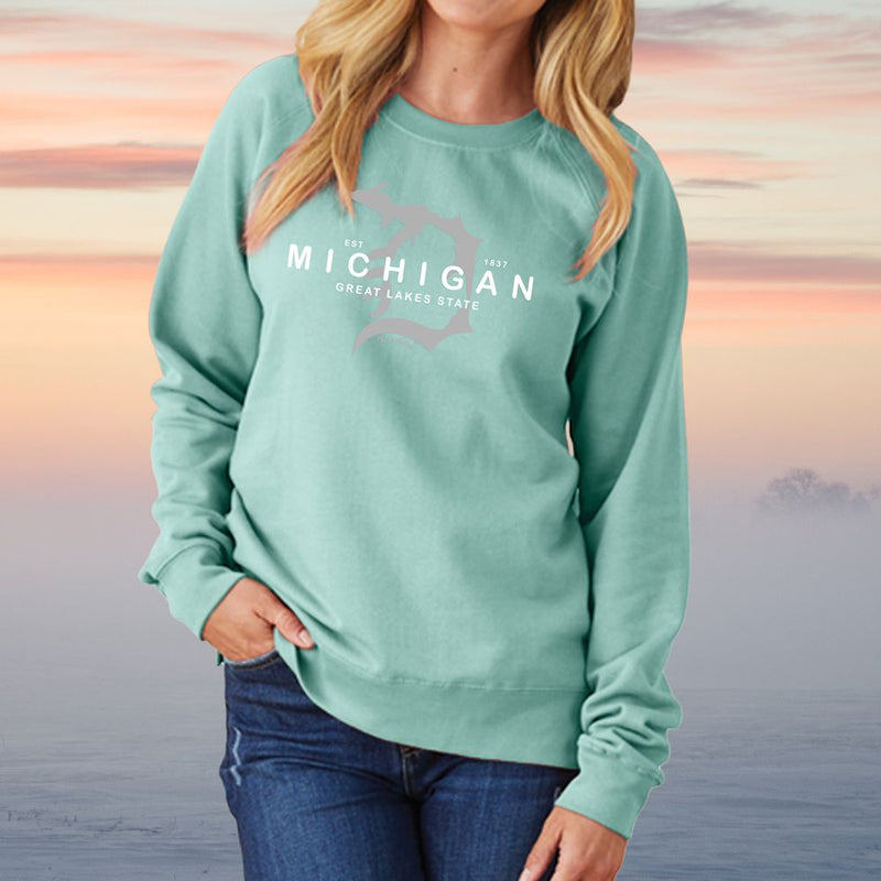 "Michigan D Established 1837"Women's Pullover Crew