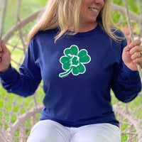 "4 Leaf Clover"(Michigan D) Relaxed Fit Stonewashed Long Sleeve T-Shirt