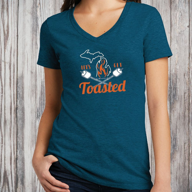 "Michigan Toasted"Women's V-Neck