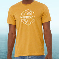 "Michigan Sunset"Men's Crew T-Shirt