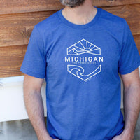 "Michigan Sunset"Men's Crew T-Shirt