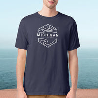 "Michigan Sunset"Men's Stonewashed T-Shirt