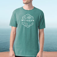 "Michigan Sunset"Men's Stonewashed T-Shirt