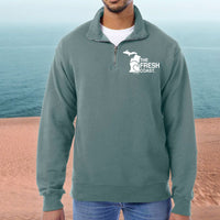 "Fresh Coast"Men's Stonewashed 1/4 Zip Sweatshirt