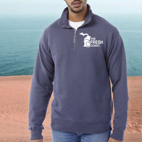"Fresh Coast"Men's Stonewashed 1/4 Zip Sweatshirt