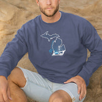 "Mighty"Men's Stonewashed Crew Sweatshirt