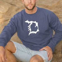 "Michigan D"Men's Stonewashed Crew Sweatshirt