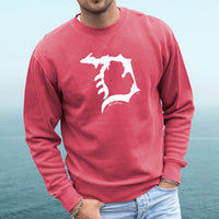 "Michigan D"Men's Stonewashed Crew Sweatshirt