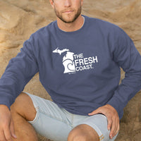 "Fresh Coast"Men's Stonewashed Crew Sweatshirt