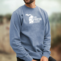 "Fresh Coast"Men's Stonewashed Crew Sweatshirt