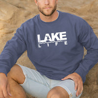 "Michigan Lake Life"Men's Stonewashed Crew Sweatshirt