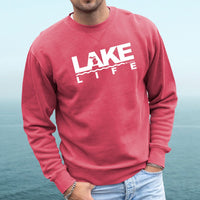"Michigan Lake Life"Men's Stonewashed Crew Sweatshirt
